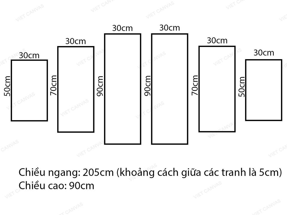 Bộ 6 Tranh Hoa Ấn Tượng - VZ240