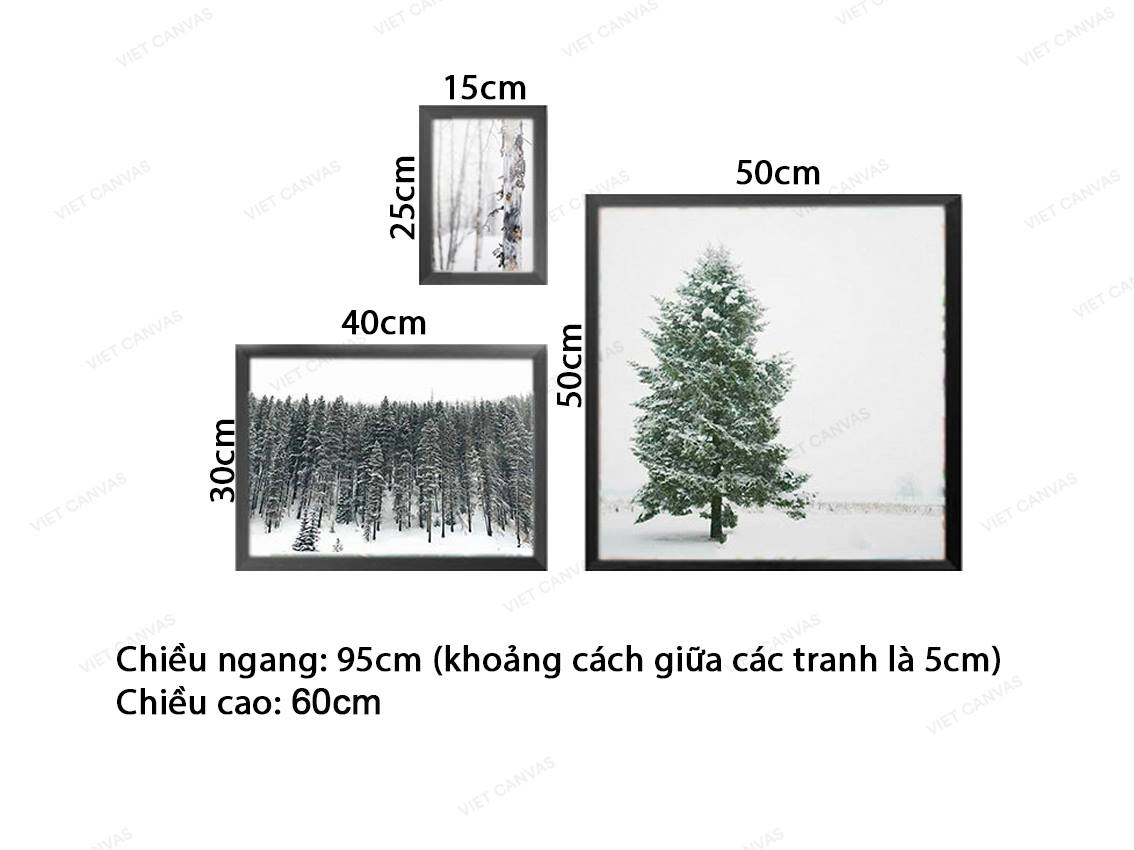 Bộ 3 Tranh Rừng Thông - VY245.3