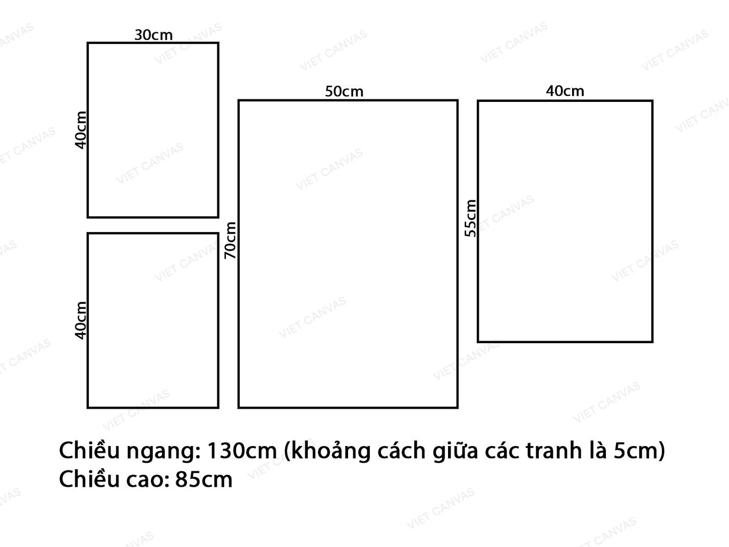 Bộ 4 Tranh Hoa Lá, Bầu Trời Và Quotes - VK284.2