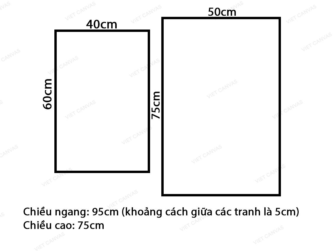 Bộ 2 Tranh Thành Phố Hiện Đại Và Lá Xanh - VZ467.2