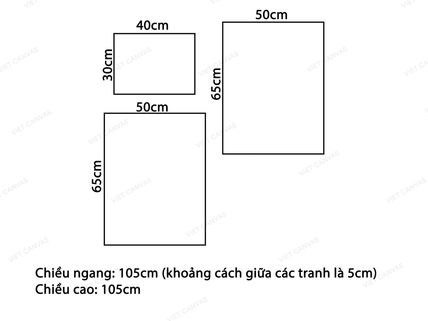 Bộ 3 Tranh Hươu Cao Cổ, Cú Mèo Và Chú Gấu - VZ069.3