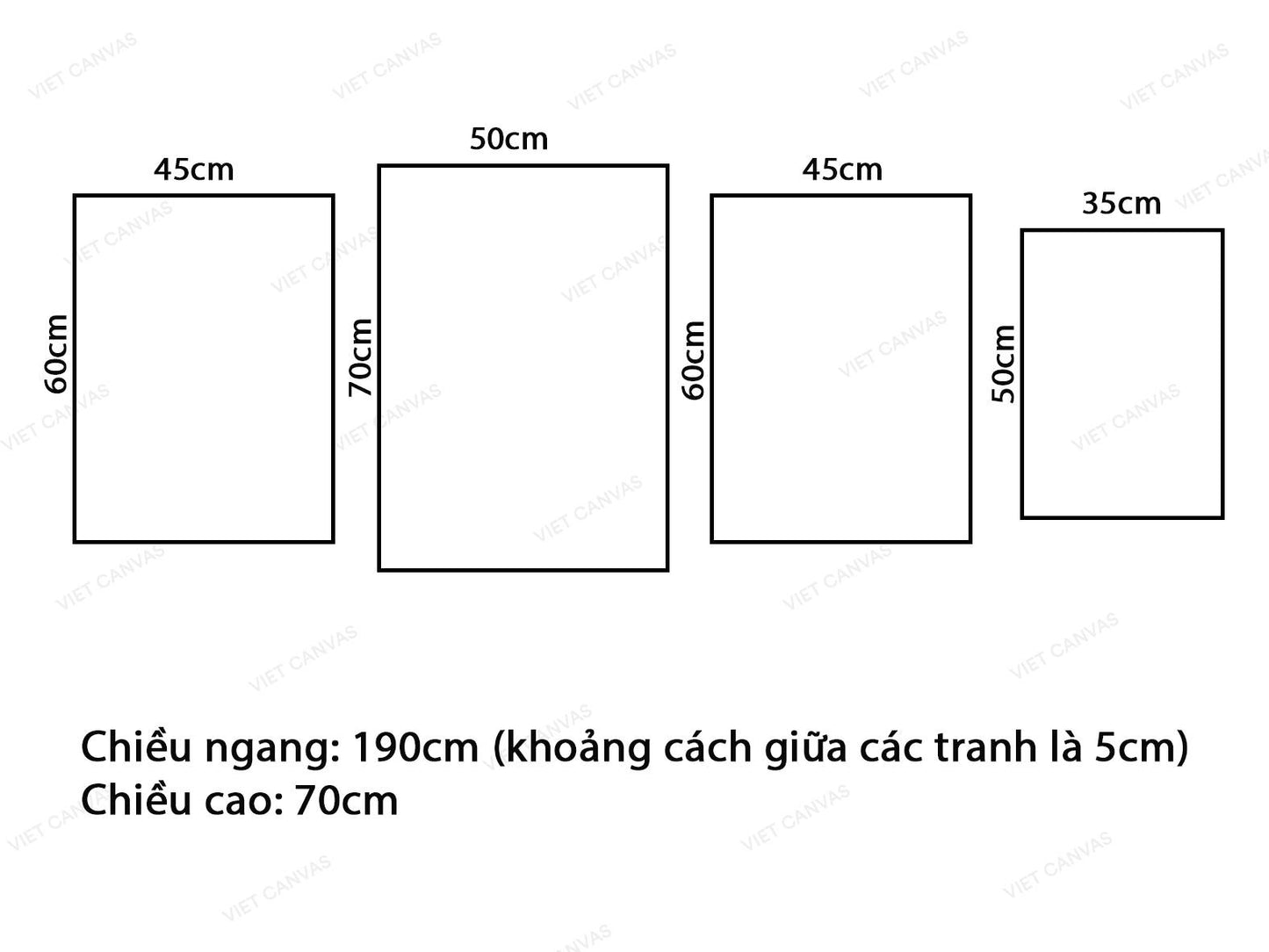 Bộ 4 Tranh Vũng Nước, Con Đường, Ngọn Hải Đăng Và Quotes - VY079.2