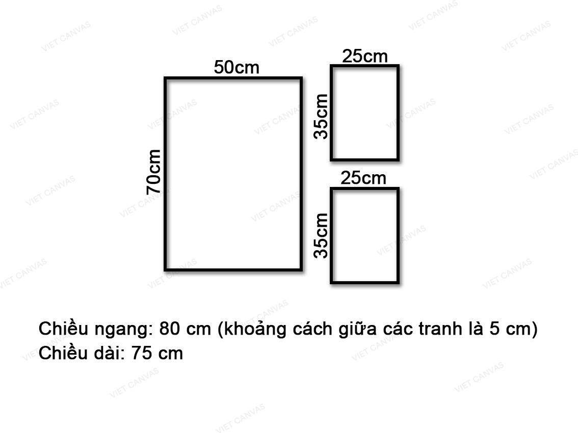 Bộ 3 Tranh Cành Hoa Và Quotes - VZ760.3
