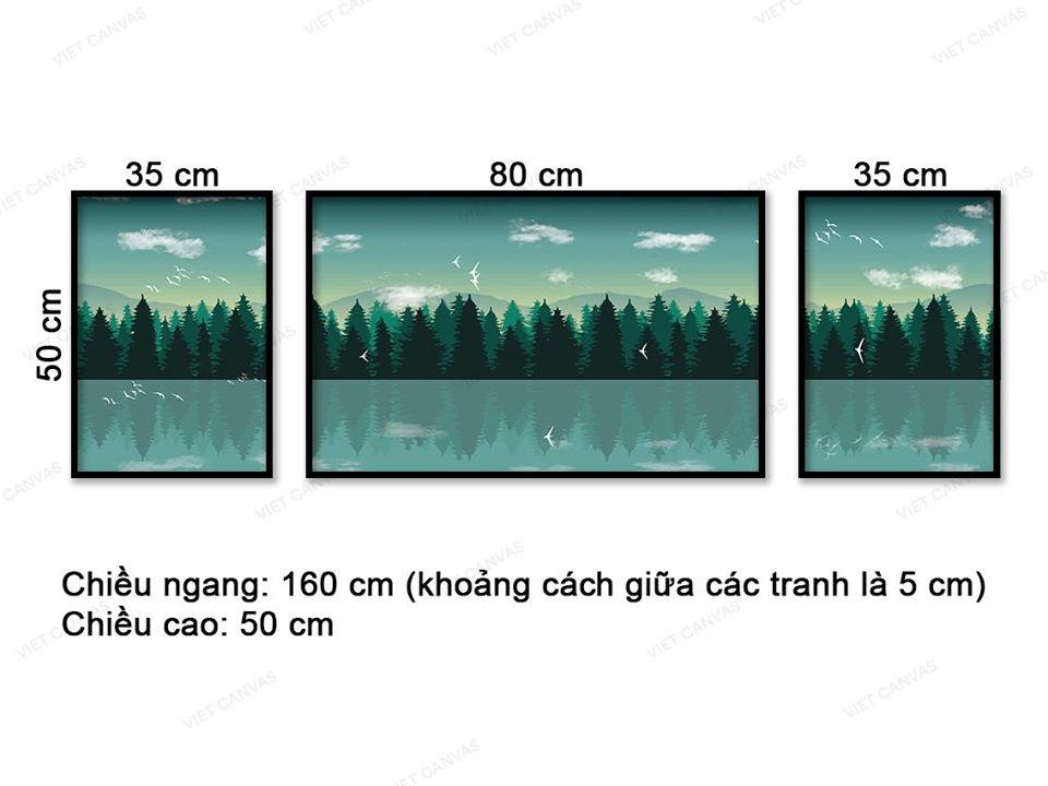 Bộ 3 Tranh Khu Rừng Nhiệt Đới - VC848