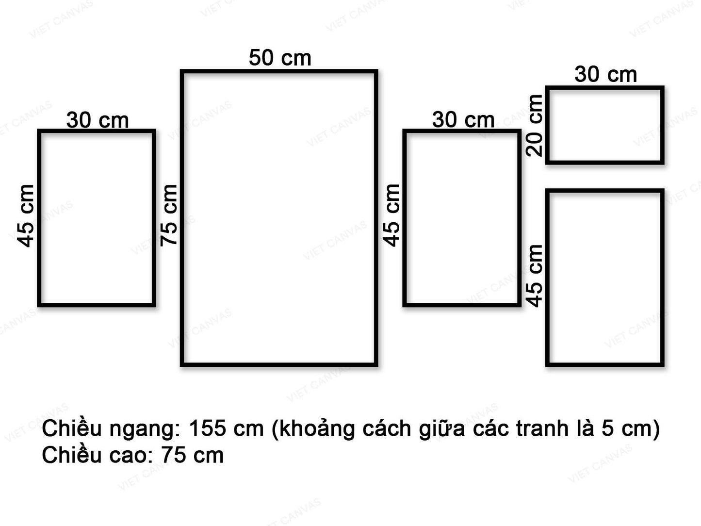 Bộ 5 Tranh Chim, Voi, Cây Và Quotes - VZ163.2