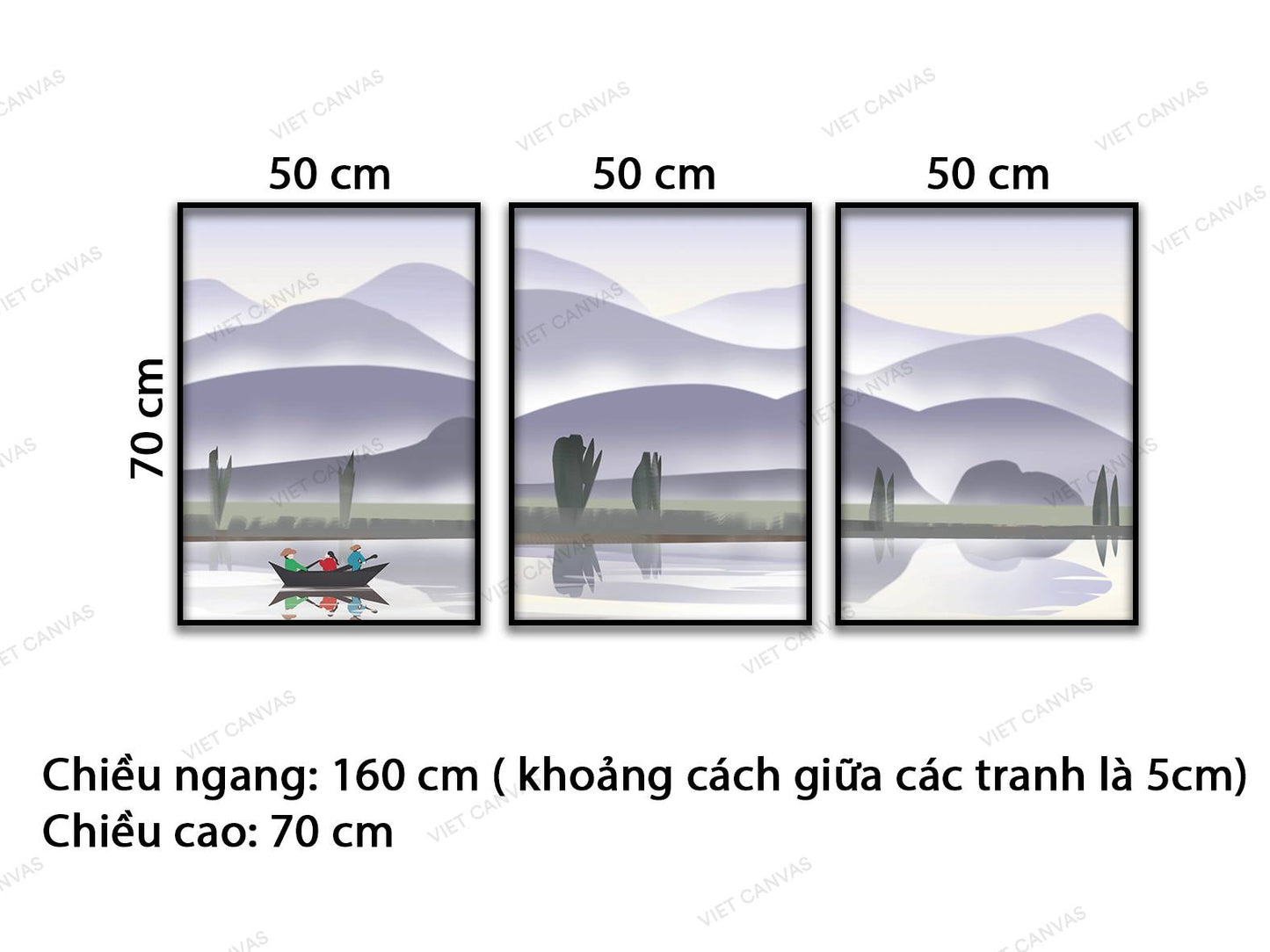 Bộ 3 Tranh Cuộc Sống Thanh Bình - VD424