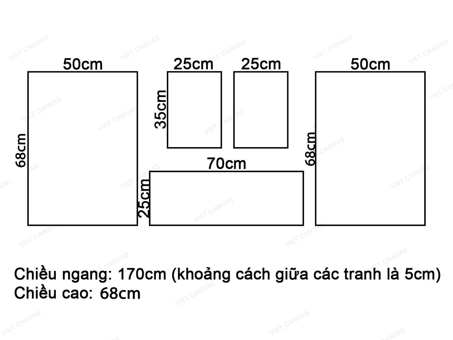 Bộ 5 Tranh Hoa Lá, Sừng Hươu Và Lông Vũ - VZ393