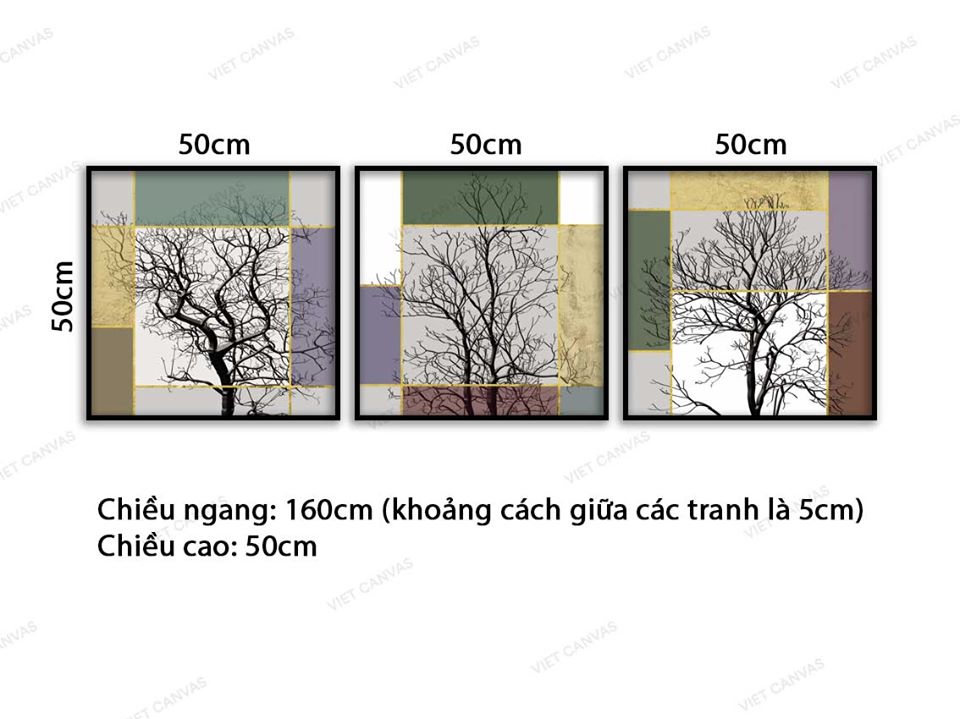 Bộ 3 Tranh Cây Đặc Sắc - VC924