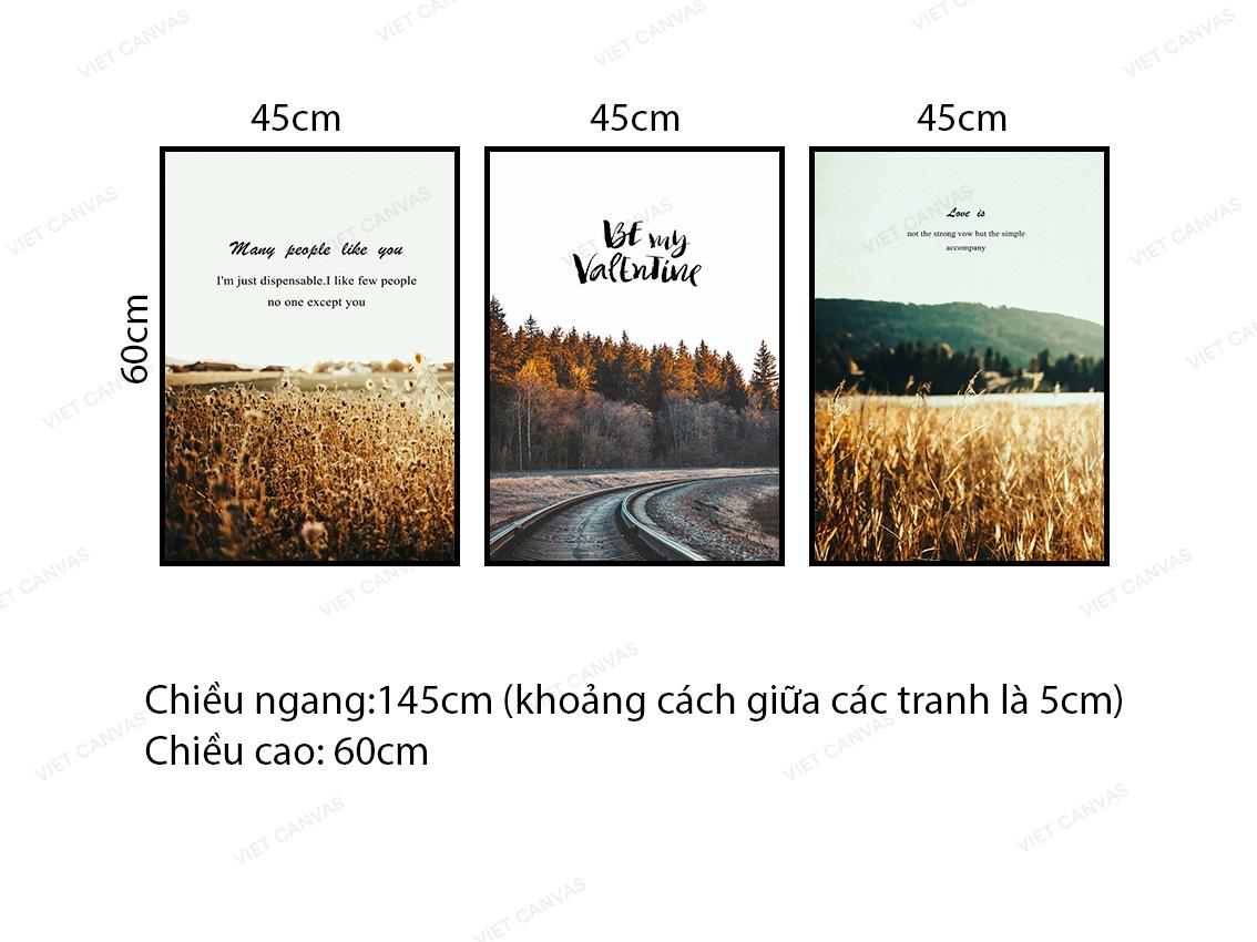 Bộ 3 Tranh Lối Nhỏ Và Quotes - VD541