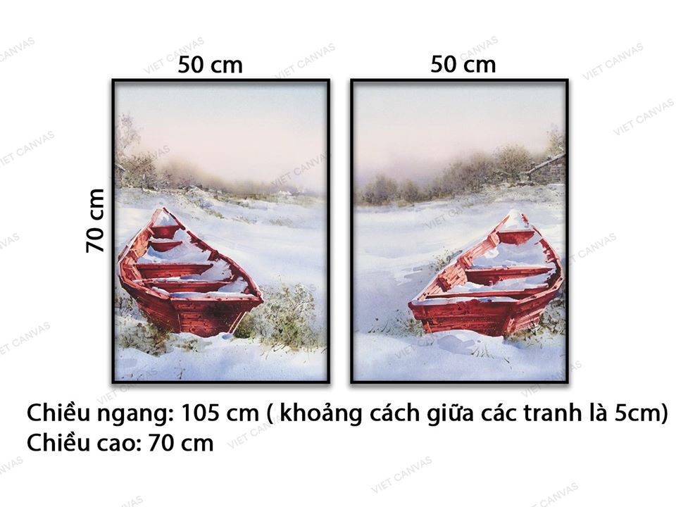 Bộ 2 Tranh Chiếc Thuyền Băng Giá - VD482