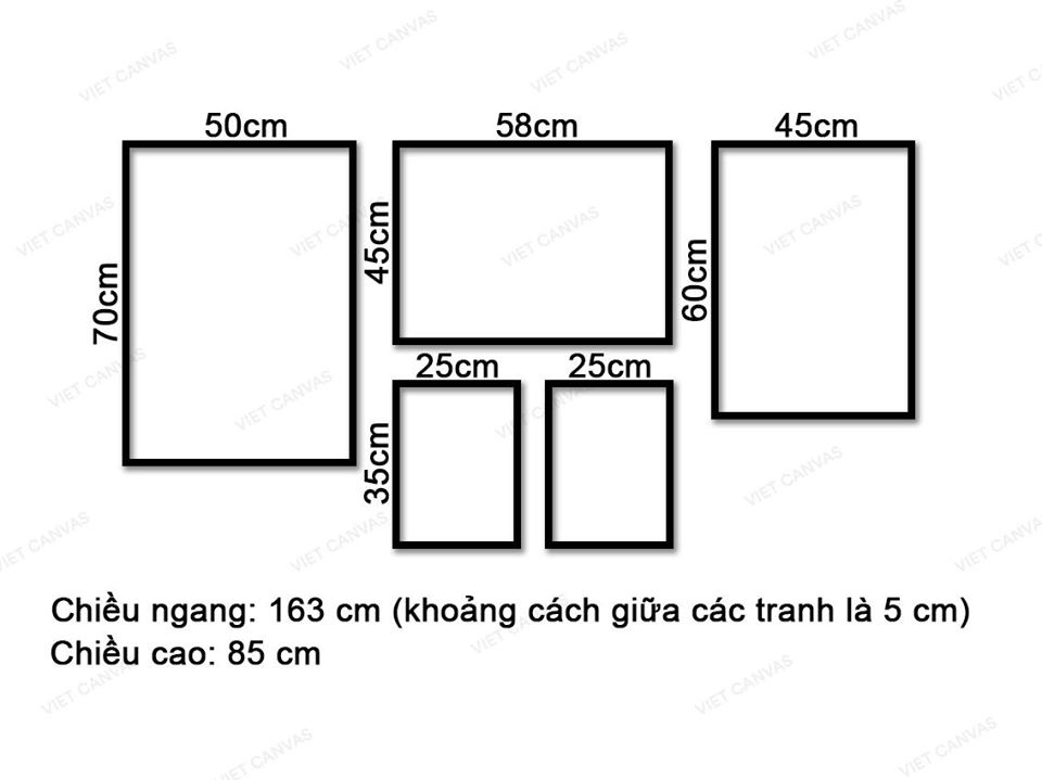 Bộ 5 Tranh Cây Lá Tươi Mát - VZ914.1