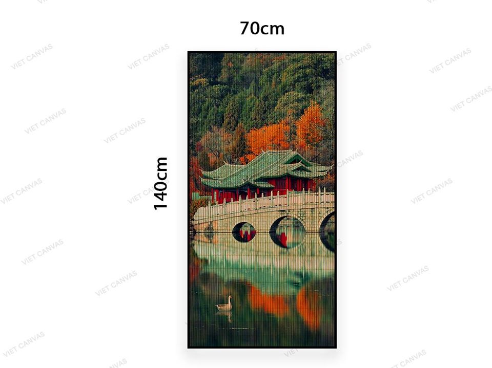 Tranh Phong Cảnh Ngôi Nhà Bên Chiếc Cầu - VC990