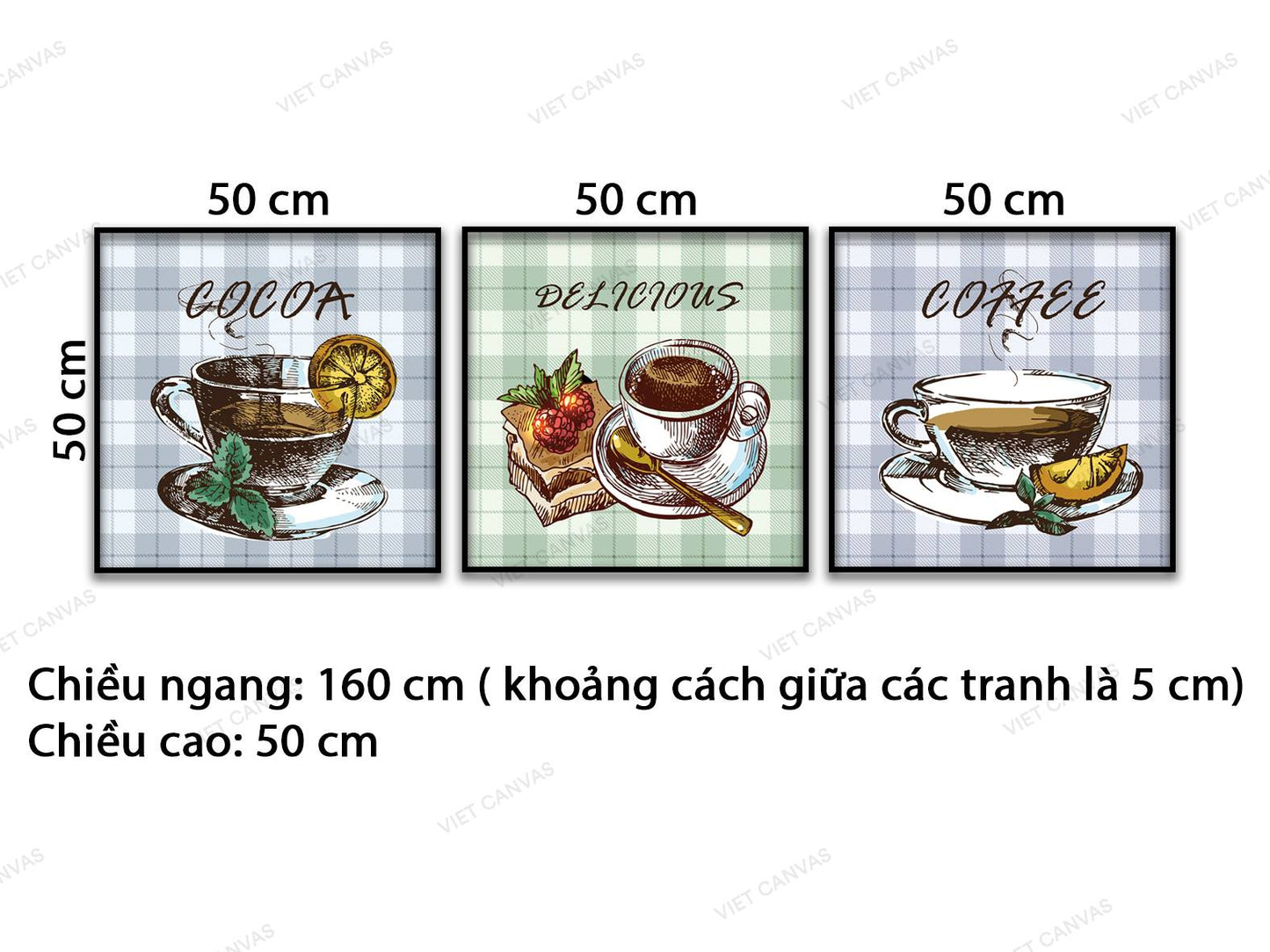 Bộ 3 Tranh Nước Uống Trên Bàn - VD387