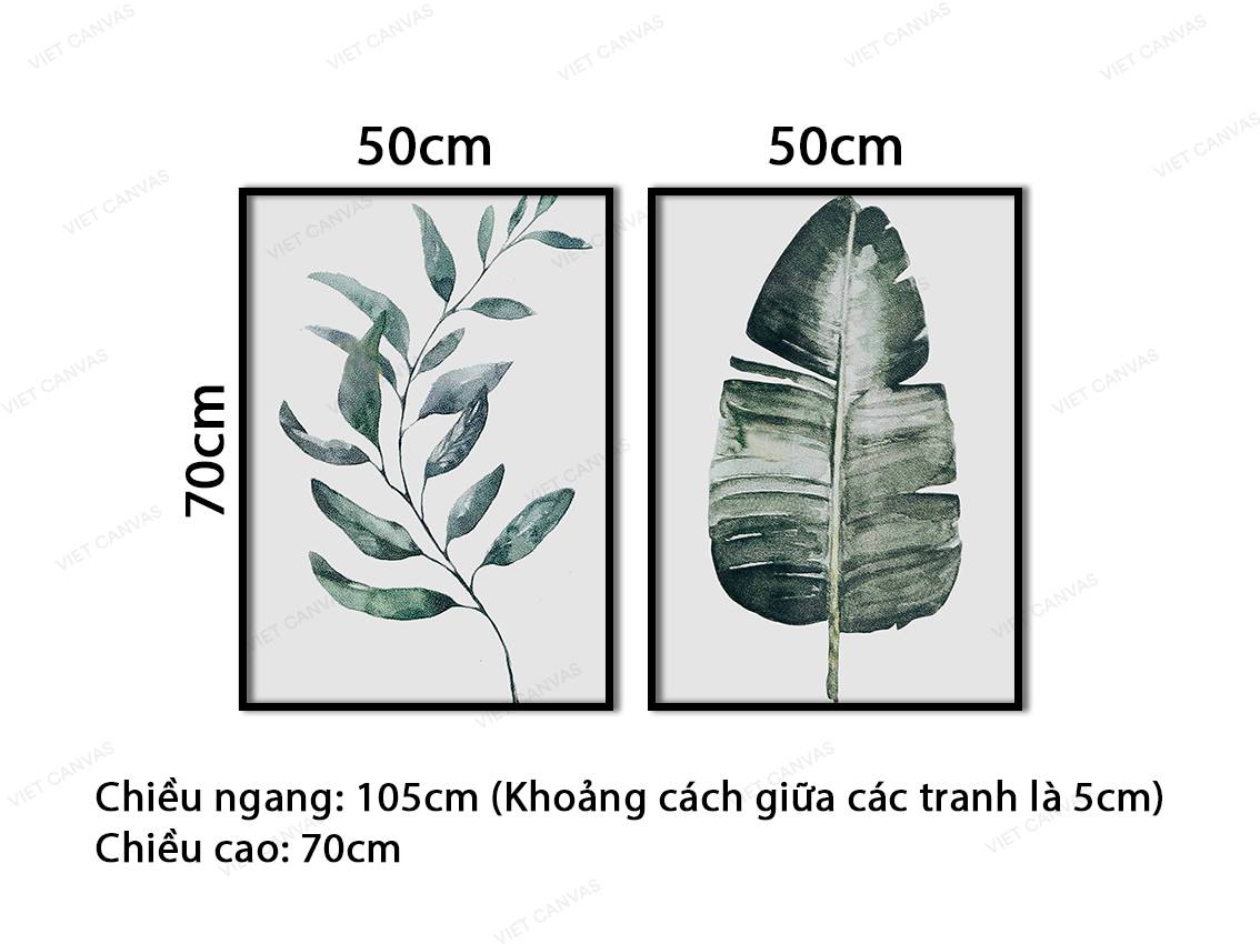 Bộ 2 Tranh Chiếc Lá Xanh Biếc - VD542