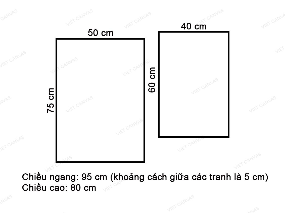 Bộ 2 Tranh Rừng Cây Và Quotes - VZ014.2