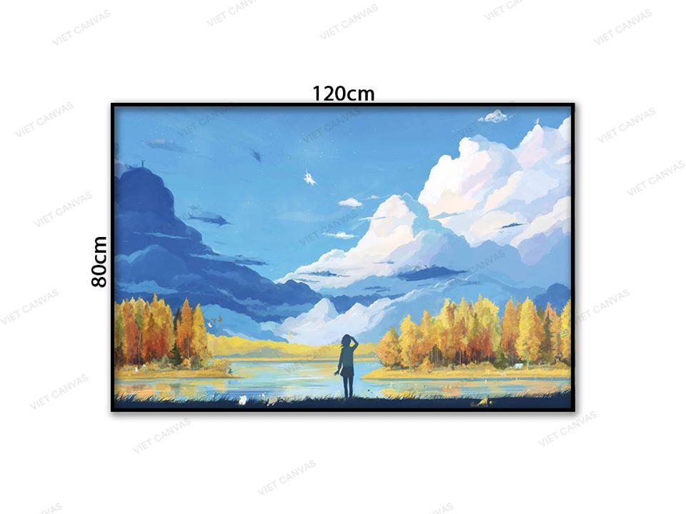 Tranh Cô Gái Giữa Thiên Nhiên Rộng Lớn - VD223