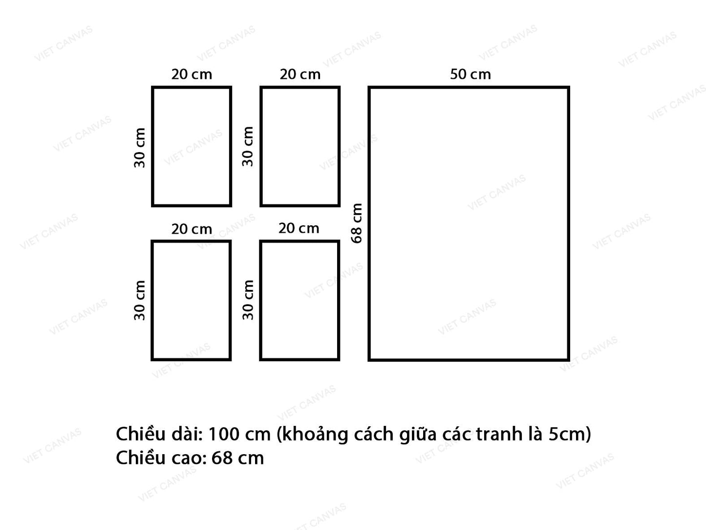 Bộ 5 Tranh Xương Rồng Và Hoa Cải Vàng - VZ759.1