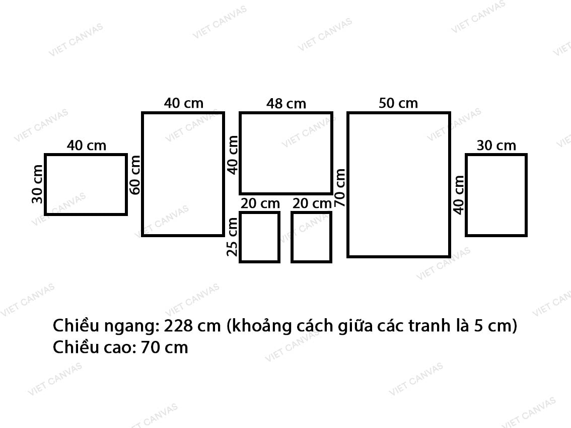 Bộ 7 Tranh Hươu Và Mũi Tên - VQ163