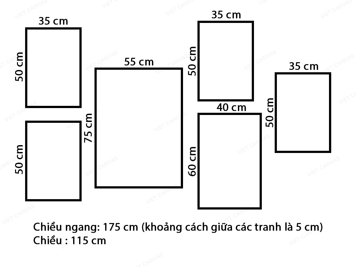 Bộ 6 Tranh Cô Gái Và Chiếc Lá - VW156.1