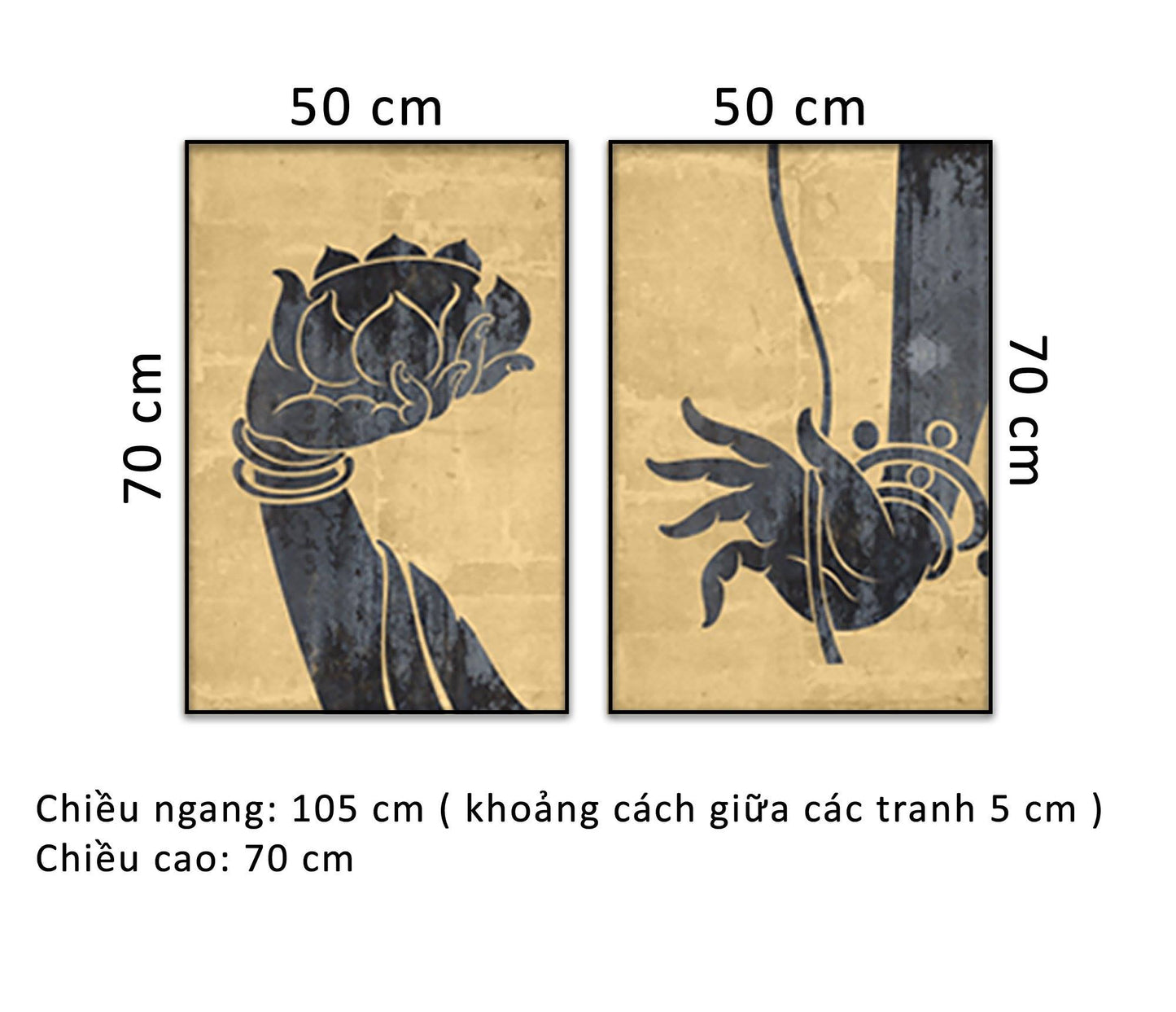 Bộ 2 Tranh Bàn Tay - HD908