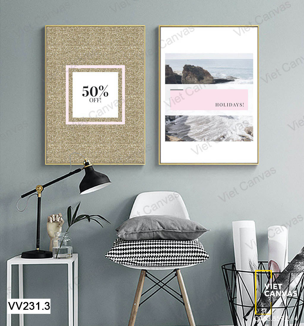 Bộ 2 Tranh Biển Và Bãi Đá - VV231.3