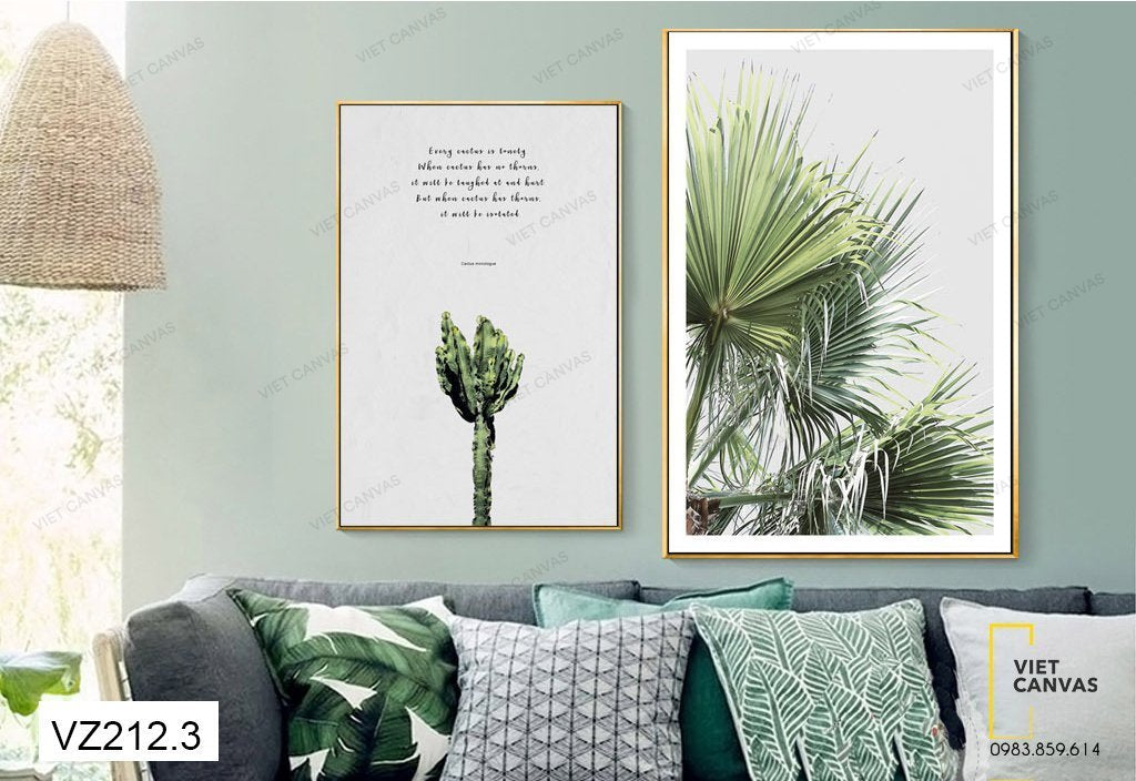 Bộ 2 Tranh Cành Lá - VZ212.3