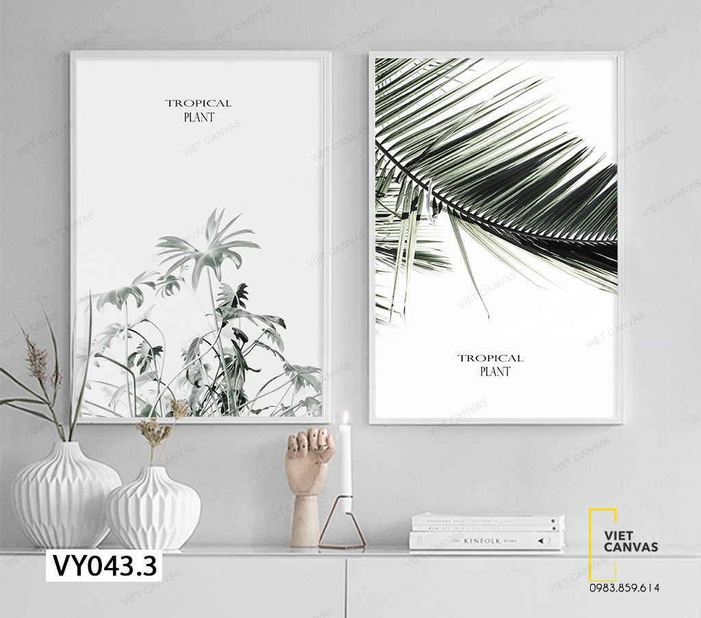 Bộ 2 Tranh Cành Lá Xanh - VY043.3