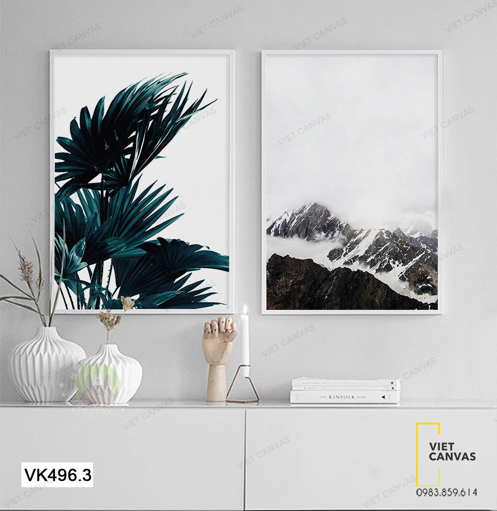 Bộ 2 Tranh Cây Cọ Và Đồi Núi - VK496.3
