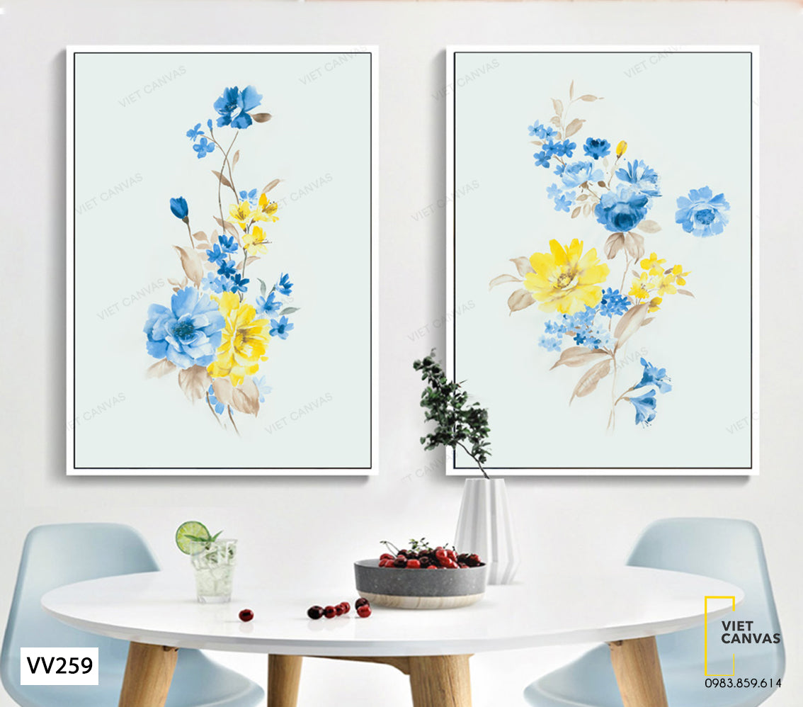 Bộ 2 Tranh Nhành Hoa Nở Rộ - VV259