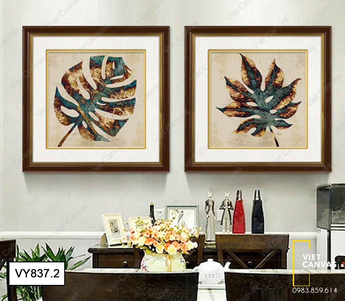 Bộ 2 Tranh Sắc Màu Lá Cây - VY837.2