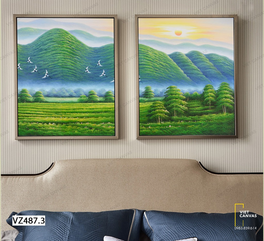 Bộ 2 Tranh Thiên Nhiên Thơ Mộng - VZ487.3