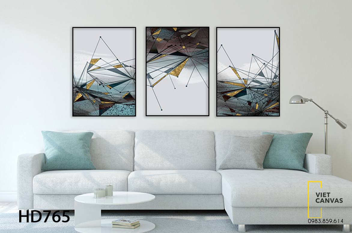 Bộ 3 Tranh Nghệ Thuật Trừu Tượng - HD765