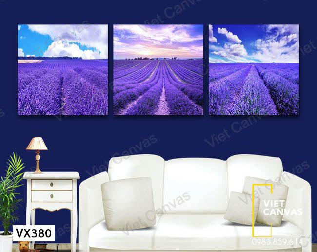 Bộ 3 Tranh Cánh Đồng Hoa - VX380