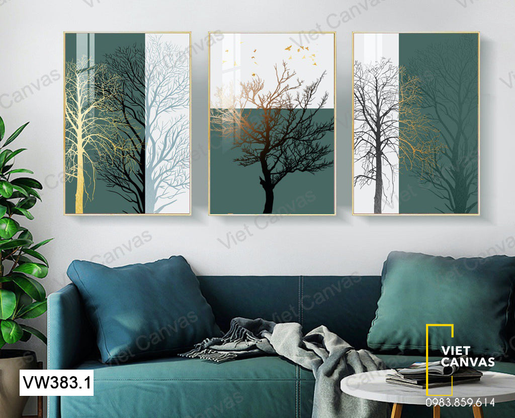 Bộ 3 Tranh Cây Rụng Lá - VW383.1
