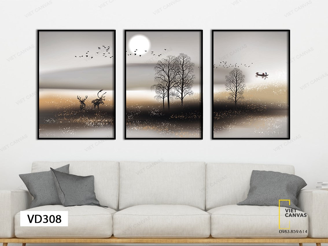 Bộ 3 Tranh Khu Rừng Đom Đóm - VD308