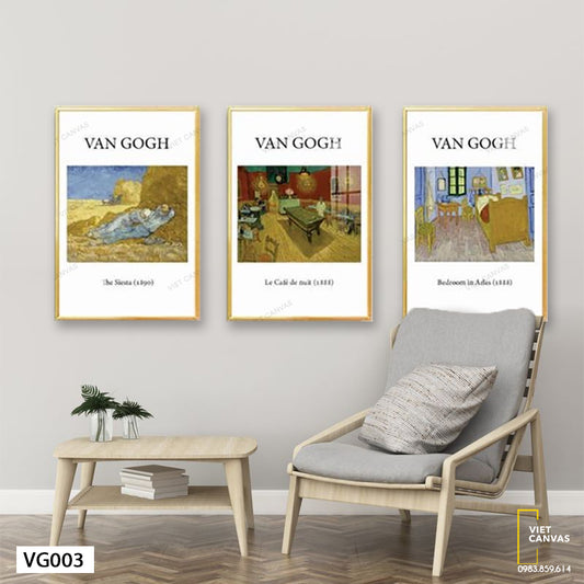 Bộ 3 Tranh Tác Phẩm Nghệ Thuật Của Van Gogh - VG003