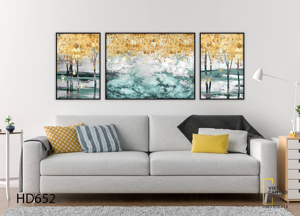 Bộ 3 Tranh Rừng Lá Mùa Thu - HD652