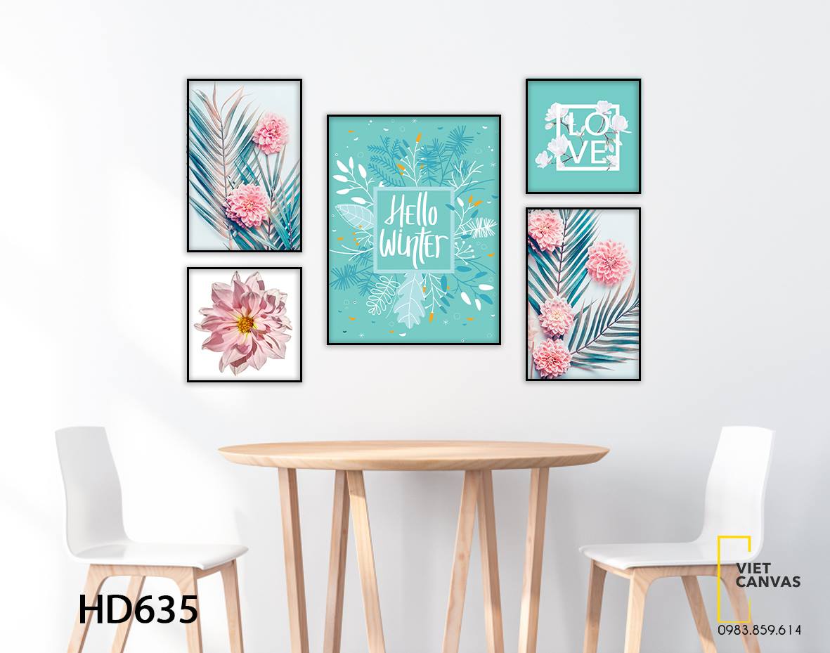 Bộ 5 Hoa Lá Nhẹ Nhàng - HD635