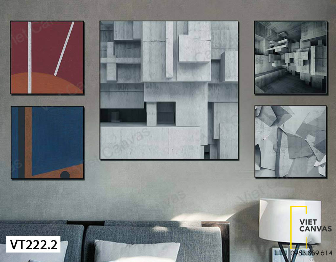 Bộ 5 Tranh Trừu Tượng - VT222.2