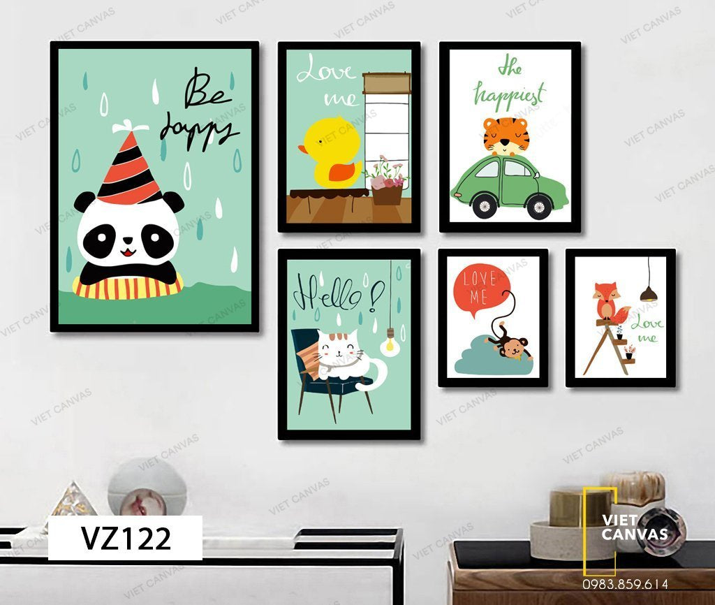 Bộ 6 Tranh Hoạt Hình - VZ122
