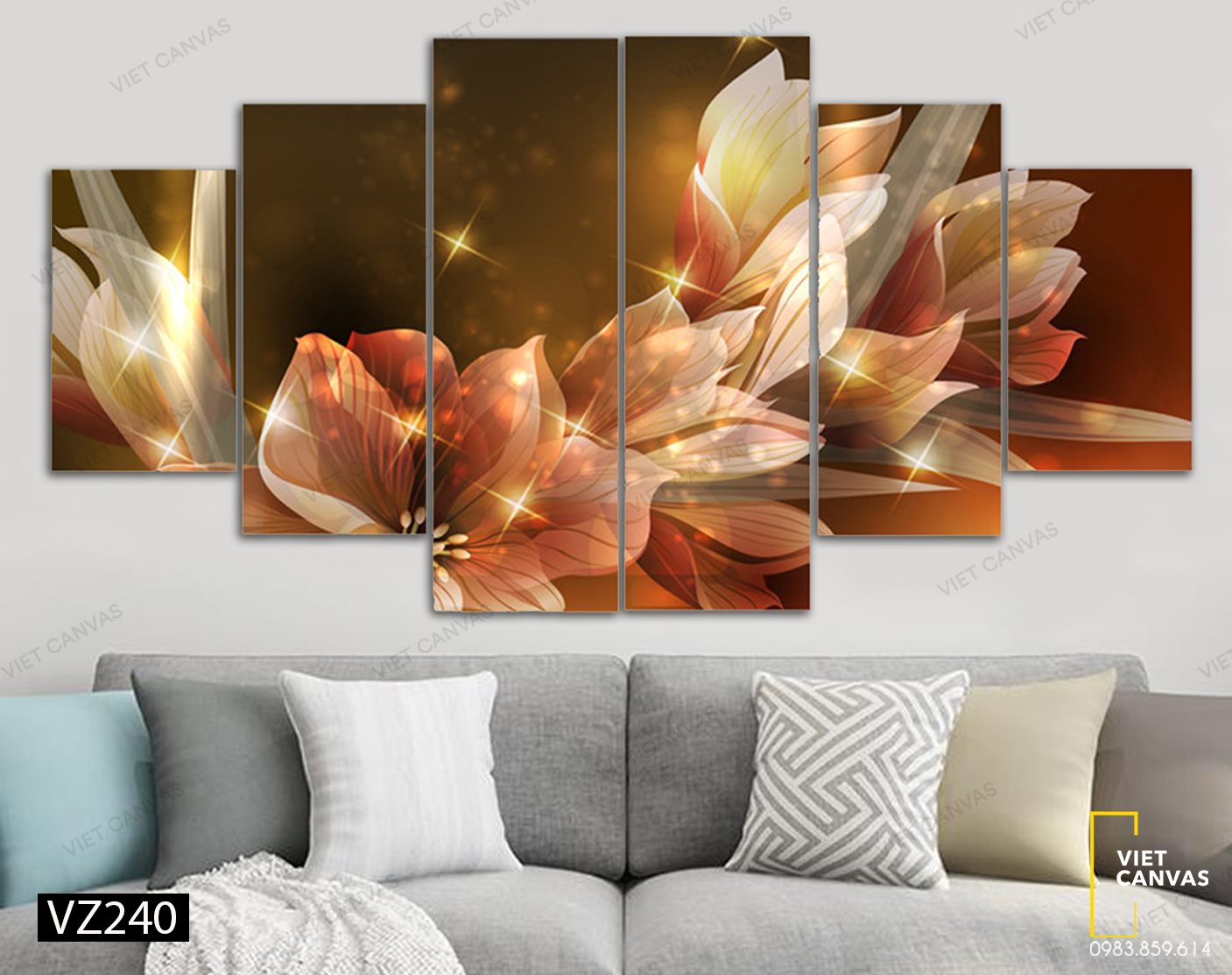 Bộ 6 Tranh Hoa Ấn Tượng - VZ240