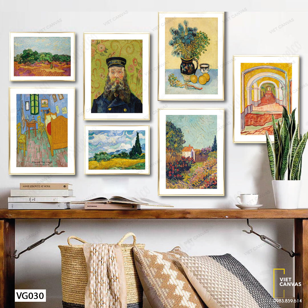 Bộ 7 Tranh Nét Vẽ Nghệ Thuật Van Gogh - VG030