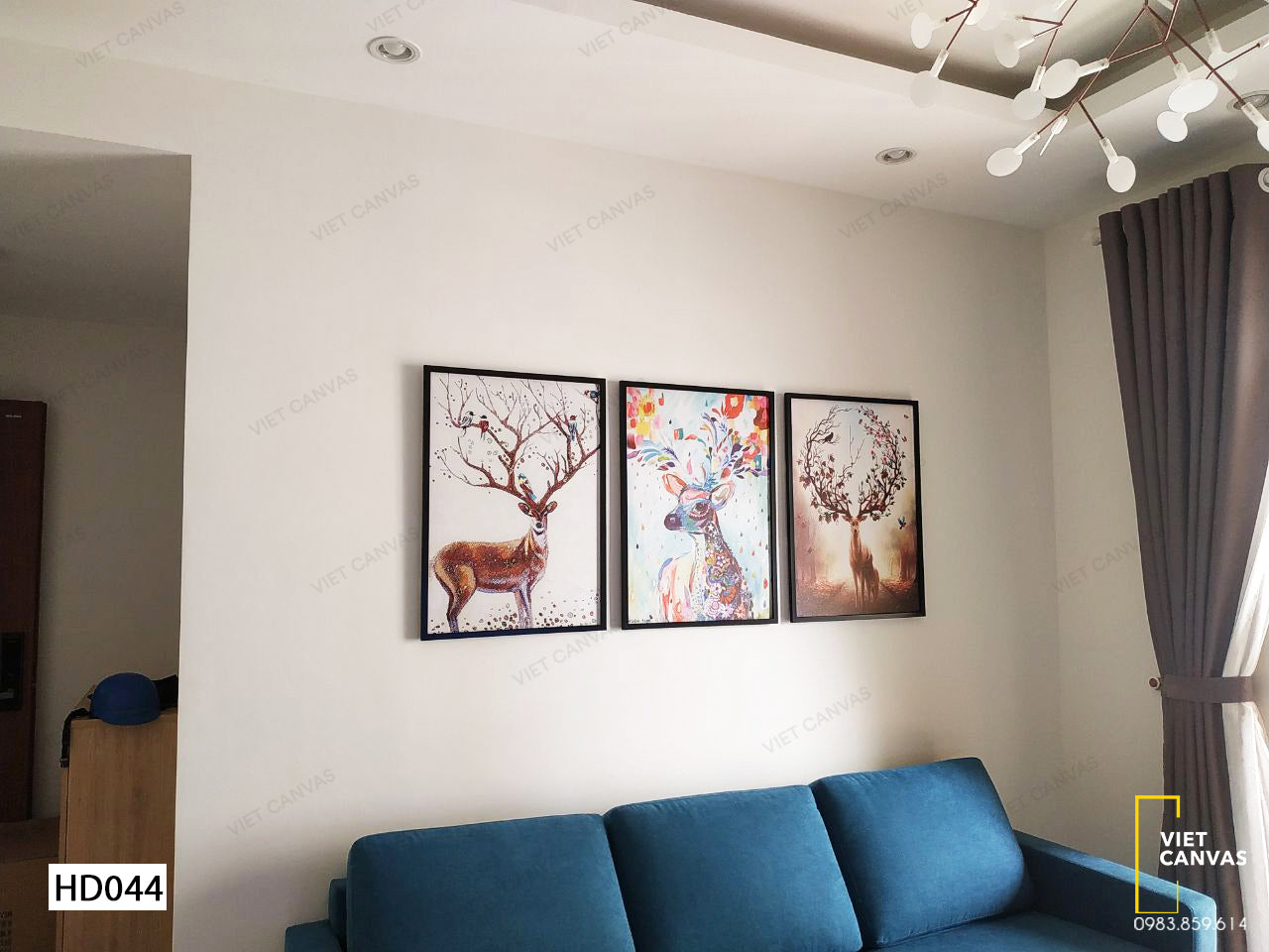 Bộ 3 Tranh Hươu Sắc Màu - HD044