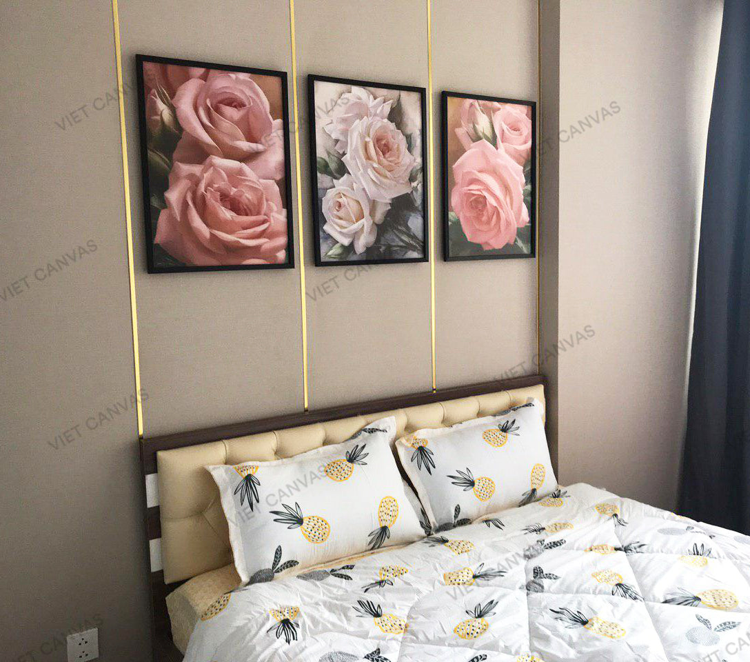 Bộ 3 Tranh Hoa Hồng Sang Trọng - HD719
