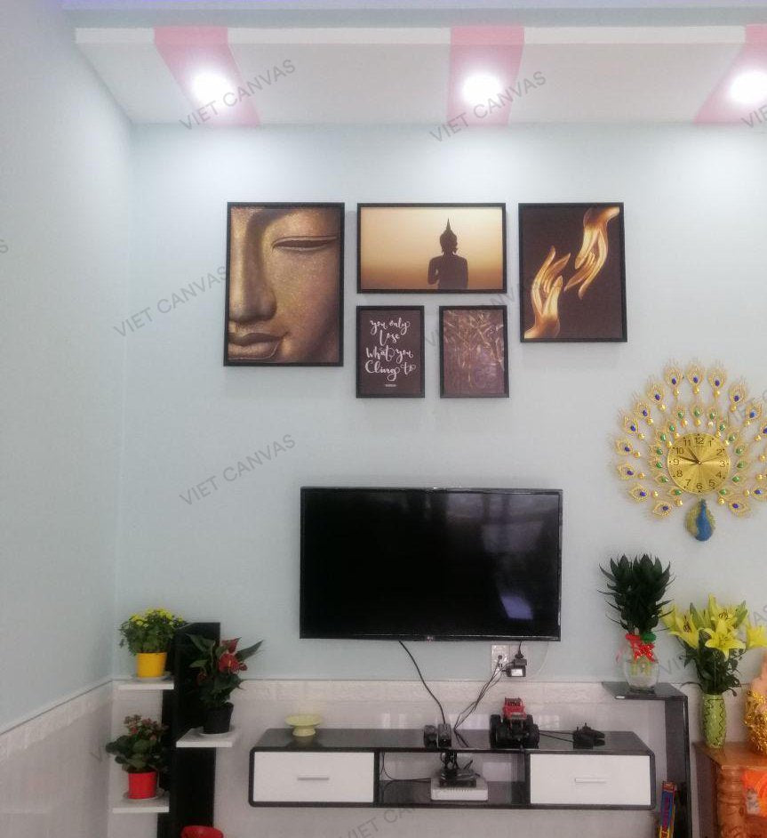 Bộ 5 Tranh Phật Tịnh Tâm - HD760
