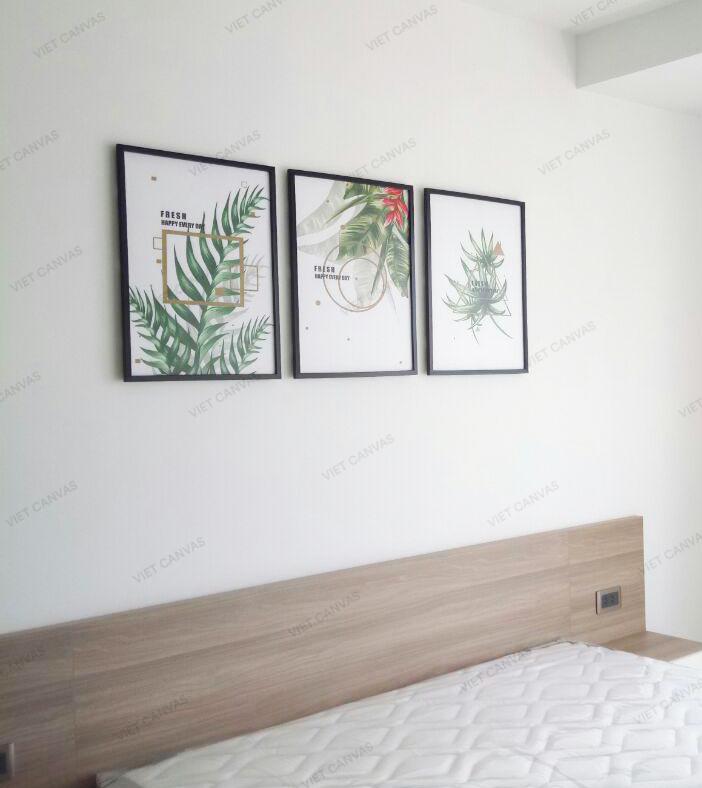 Bộ 3 Tranh Lá Cây Xanh - HD921