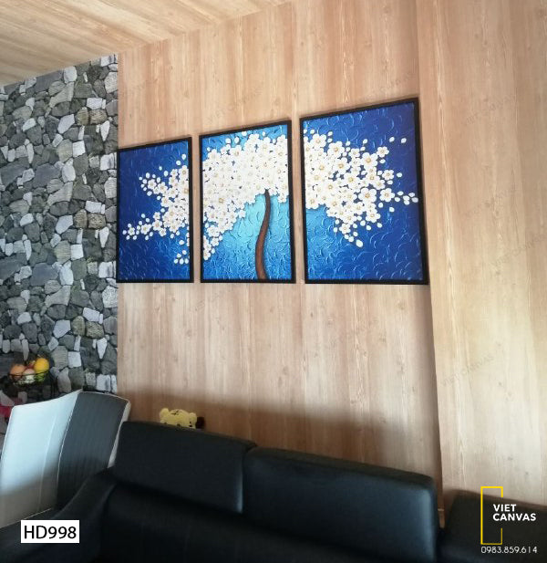 Bộ 3 Tranh Cây Hoa Nở Rộ - HD998