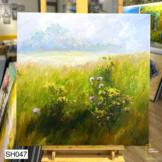 Tranh Sơn Dầu Đồi Hoa Vàng  - SH047