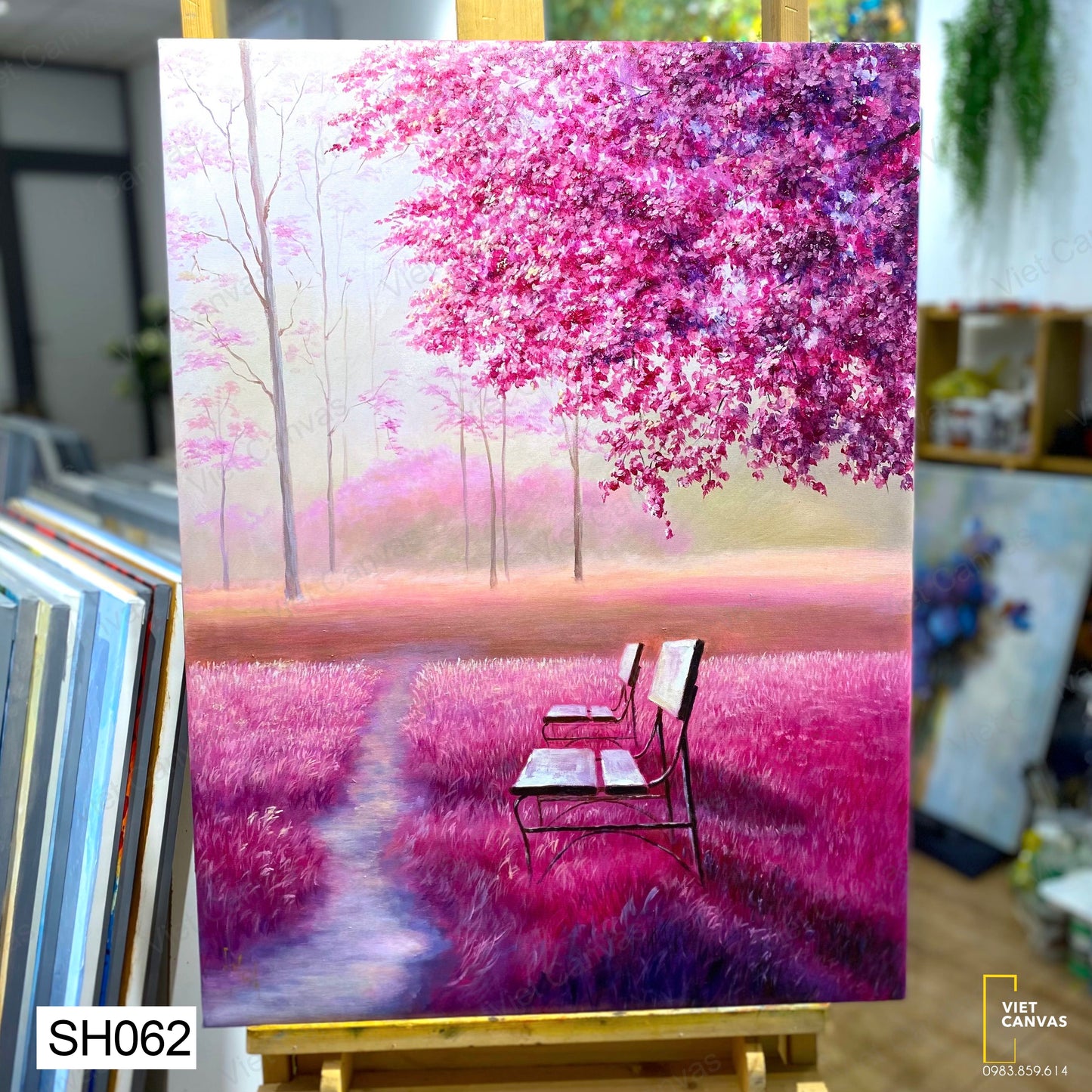 Tranh Sơn Dầu Khu Vườn Tím - SH062