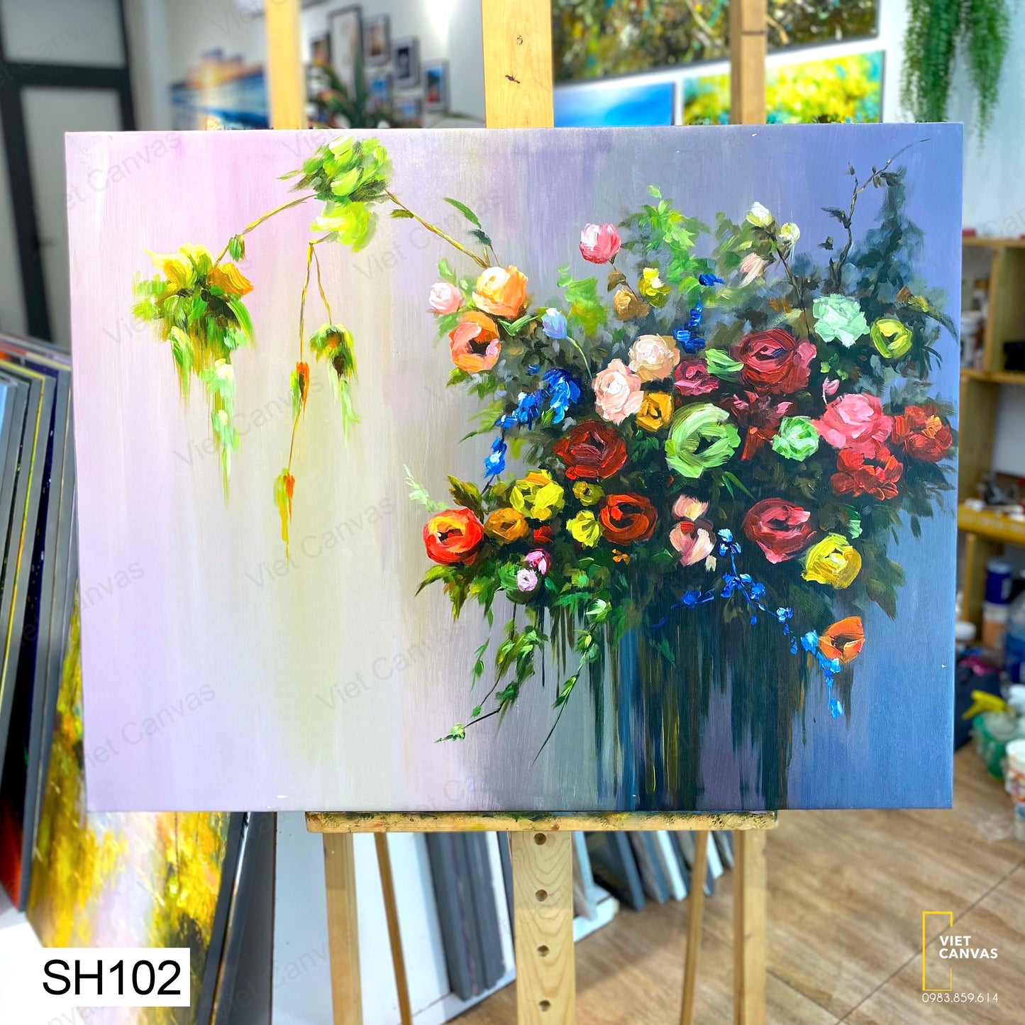 Tranh Sơn Dầu Đoá Hoa - SH102